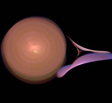 Dijital fraktal resimlerinden birinin resmi