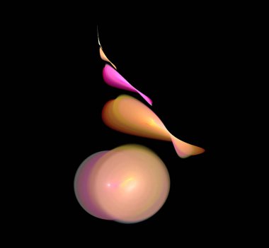 Dijital fraktal resimlerinden birinin resmi