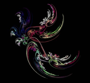 Dijital fraktal resimlerinden birinin resmi