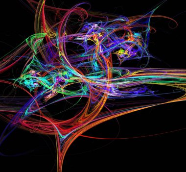 Dijital fraktal resimlerinden birinin resmi