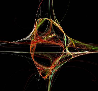 Dijital fraktal resimlerinden birinin resmi