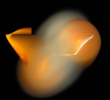 Dijital fraktal resimlerinden birinin resmi