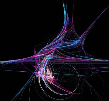 Dijital fraktal resimlerinden birinin resmi