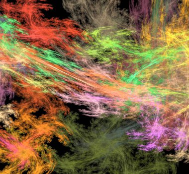 Dijital fraktal resimlerinden birinin resmi