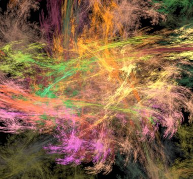 Dijital fraktal resimlerinden birinin resmi