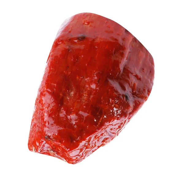 Stück Gekochtes Und Geräuchertes Fleisch Isoliert — Stockfoto