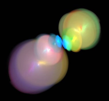 Dijital fraktal resimlerinden birinin resmi