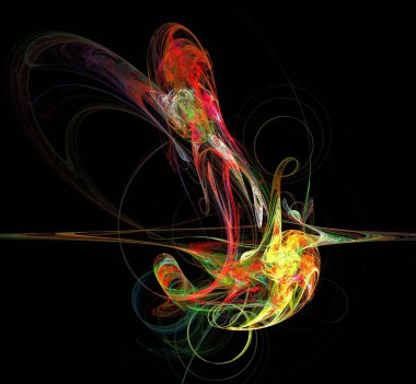 Dijital fraktal resimlerinden birinin resmi