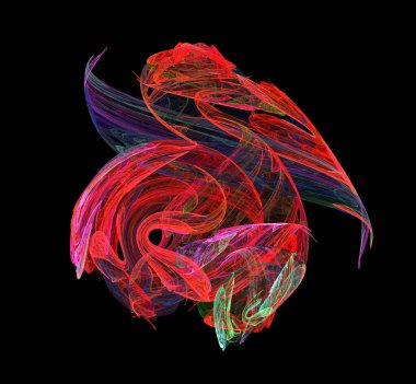 Dijital fraktal resimlerinden birinin resmi