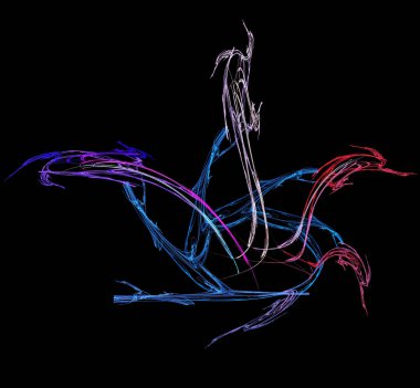 Dijital fraktal resimlerinden birinin resmi