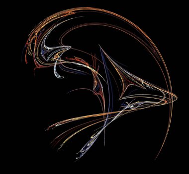 Dijital fraktal resimlerinden birinin resmi