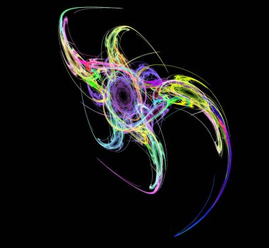 Dijital fraktal resimlerinden birinin resmi