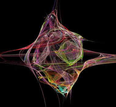 Dijital fraktal resimlerinden birinin resmi