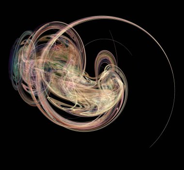 Dijital fraktal resimlerinden birinin resmi