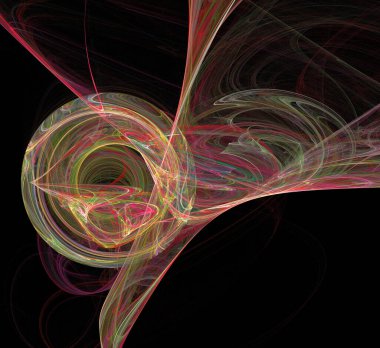 Dijital fraktal resimlerinden birinin resmi