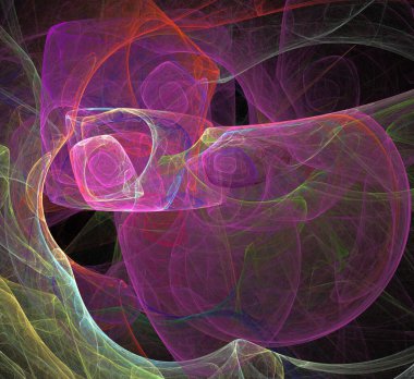 Dijital fraktal resimlerinden birinin resmi