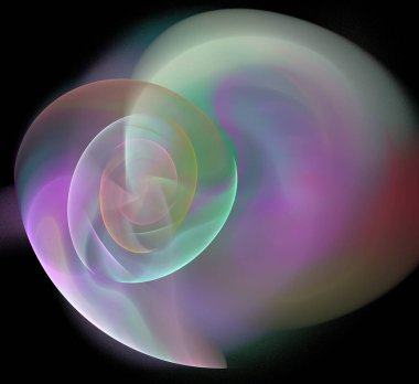 Dijital fraktal resimlerinden birinin resmi