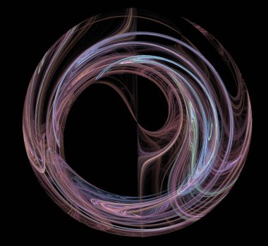 Dijital fraktal resimlerinden birinin resmi