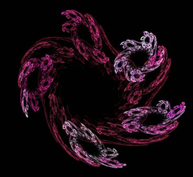 Dijital fraktal resimlerinden birinin resmi