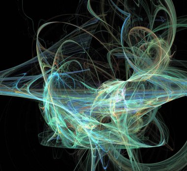 Dijital fraktal resimlerinden birinin resmi