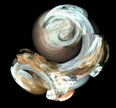 Dijital fraktal resimlerinden birinin resmi