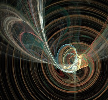 Dijital fraktal resimlerinden birinin resmi