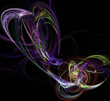 Dijital fraktal resimlerinden birinin resmi