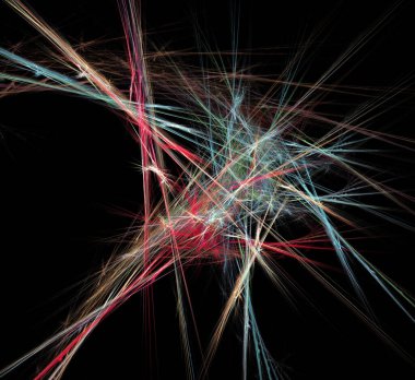 Dijital fraktal resimlerinden birinin resmi