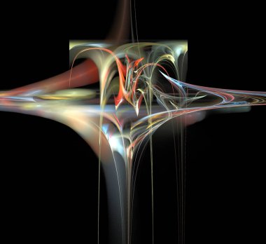 Dijital fraktal resimlerinden birinin resmi