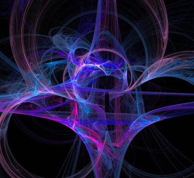 Dijital fraktal resimlerinden birinin resmi