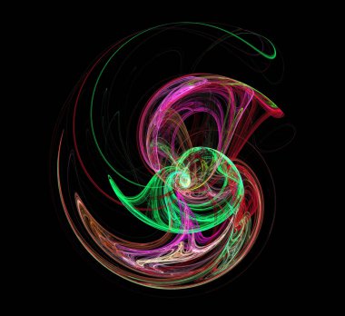 Dijital fraktal resimlerinden birinin resmi