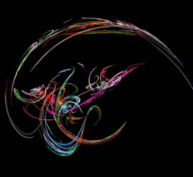 Dijital fraktal resimlerinden birinin resmi