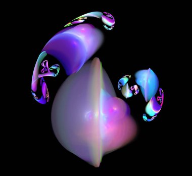 Dijital fraktal resimlerinden birinin resmi