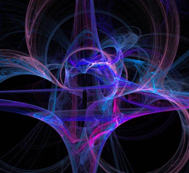 Dijital fraktal resimlerinden birinin resmi