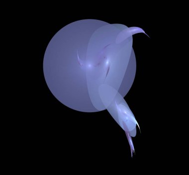 Dijital fraktal resimlerinden birinin resmi