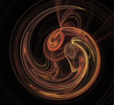 Dijital fraktal resimlerinden birinin resmi