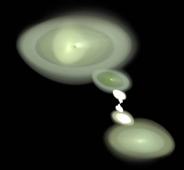 Dijital fraktal resimlerinden birinin resmi