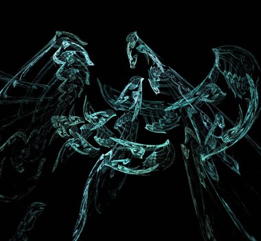 Dijital fraktal resimlerinden birinin resmi