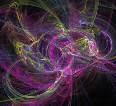 Dijital fraktal resimlerinden birinin resmi