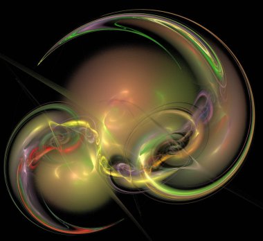 Dijital fraktal resimlerinden birinin resmi