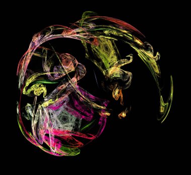 Dijital fraktal resimlerinden birinin resmi