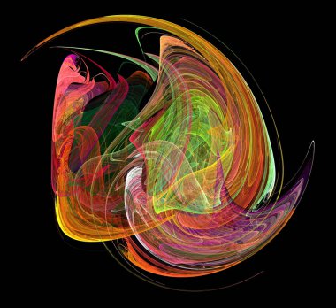 Dijital fraktal resimlerinden birinin resmi