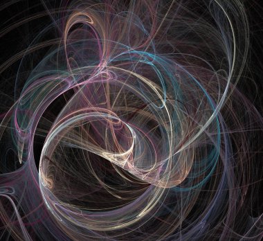 Dijital fraktal resimlerinden birinin resmi