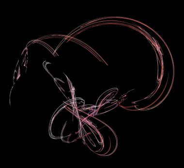 Dijital fraktal resimlerinden birinin resmi