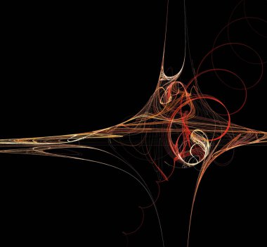 Dijital fraktal resimlerinden birinin resmi