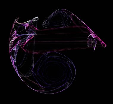 Dijital fraktal resimlerinden birinin resmi