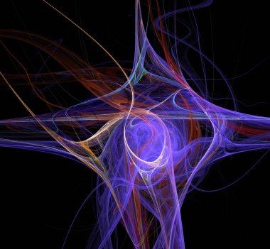 Dijital fraktal resimlerinden birinin resmi