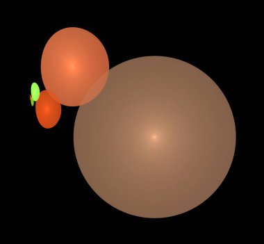 Dijital fraktal resimlerinden birinin resmi