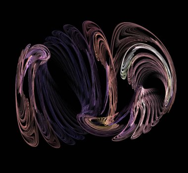 Dijital fraktal resimlerinden birinin resmi