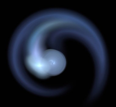 Dijital fraktal resimlerinden birinin resmi